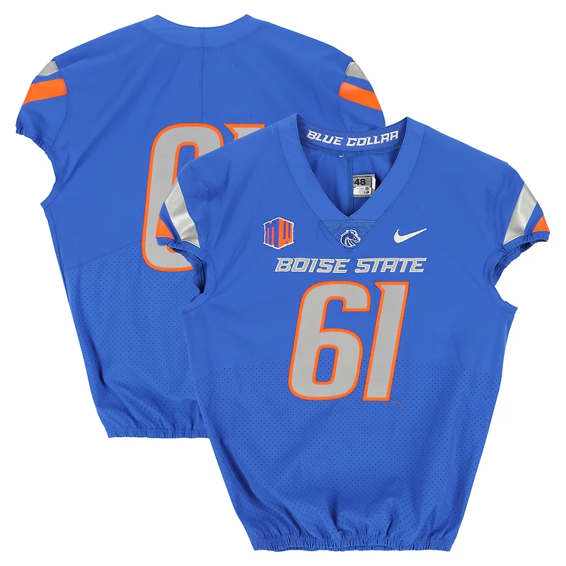 Boise State Broncos Team-Issued #61 Royal Nike Jersey from the Football Program - Size 48
