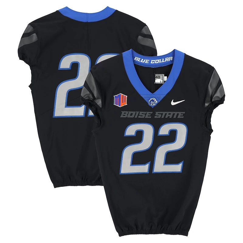 Boise State Broncos Team-Issued #22 Black Nike Jersey from the Football Program - Size 40