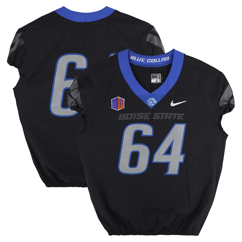 Boise State Broncos Team-Issued #64 Black Nike Jersey from the Football Program - Size 50