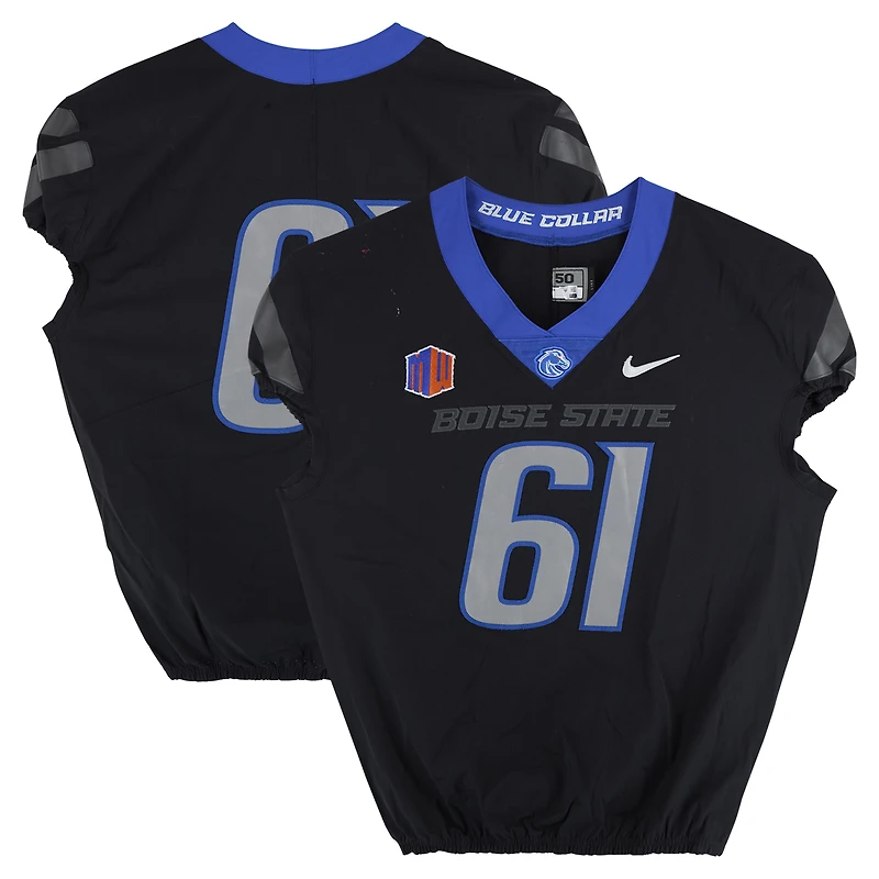 Boise State Broncos Team-Issued #61 Black Nike Jersey from the Football Program - Size 50