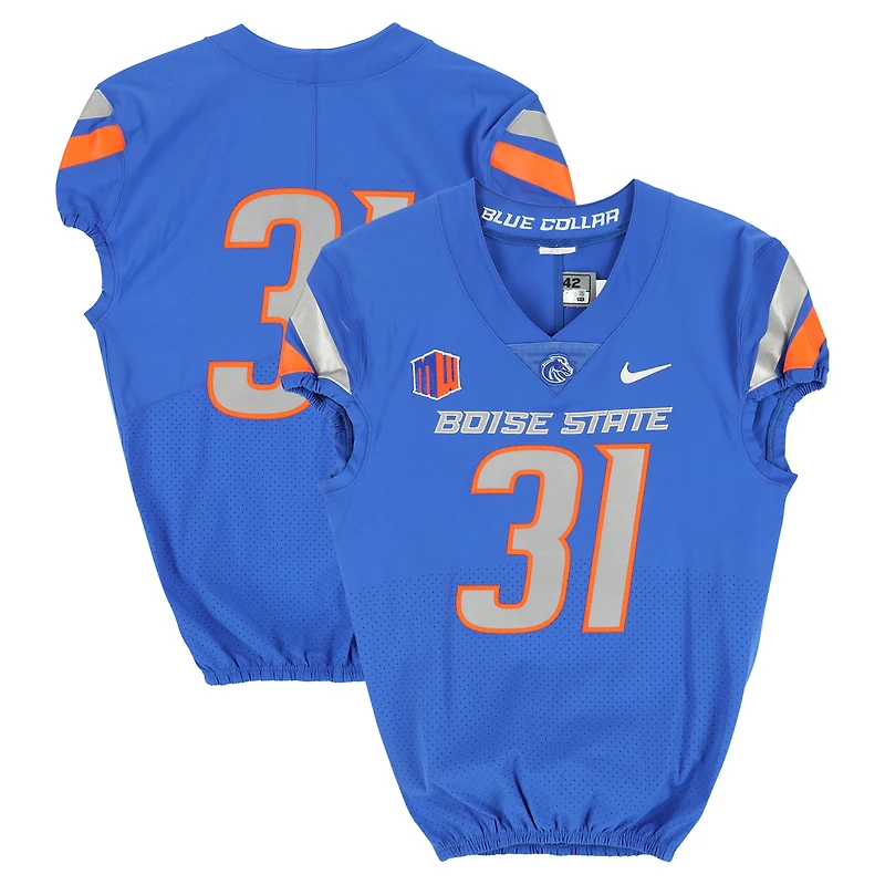 Boise State Broncos Team-Issued #31 Royal Nike Jersey from the Football Program - Size 42