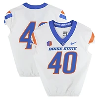 Boise State Broncos Team-Issued #40 White Nike Jersey from the Football Program - Size 44