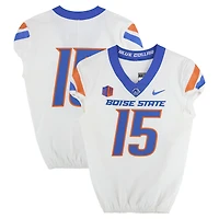 Boise State Broncos Team-Issued #15 White Nike Jersey from the Football Program - Size 42