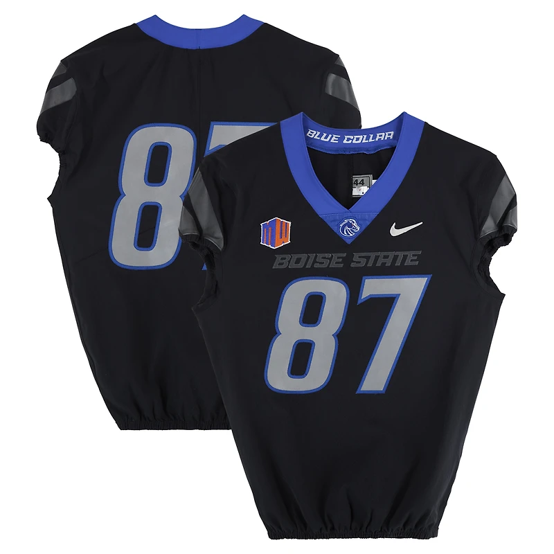 Boise State Broncos Team-Issued #87 Black Jersey from the Football Program - Size 44