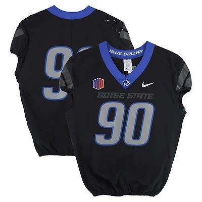 Boise State Broncos Team-Issued #90 Black Jersey from the Football Program - Size 46