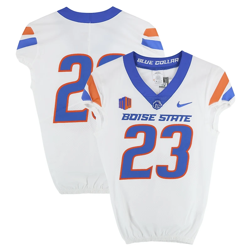 Boise State Broncos Team-Issued #23 White Nike Jersey from the Football Program - Size 38