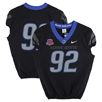 Boise State Broncos Team-Issued #92 Black Jersey from the Football Program - Size 46
