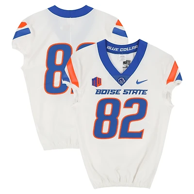 Boise State Broncos Team-Issued #82 White Nike Jersey from the Football Program - Size 42