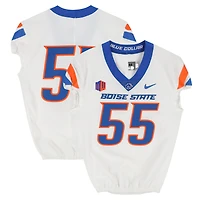 Boise State Broncos Team-Issued #55 White Nike Jersey from the Football Program - Size 44