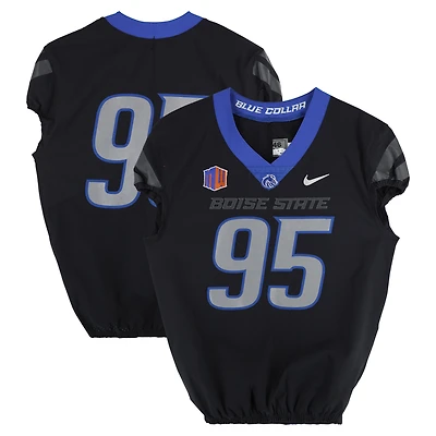 Boise State Broncos Team-Issued #95 Black Jersey from the Football Program - Size 46