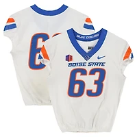 Boise State Broncos Team-Issued #63 White Nike Jersey from the Football Program - Size 48