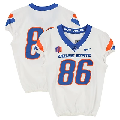 Boise State Broncos Team-Issued #86 White Nike Jersey from the Football Program - Size 44