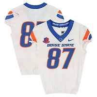 Boise State Broncos Team-Issued #87 White Nike Jersey from the Football Program - Size 42