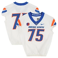 Boise State Broncos Team-Issued #75 White Nike Jersey from the Football Program - Size 48