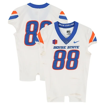 Boise State Broncos Team-Issued #88 White Nike Jersey from the Football Program - Size 42