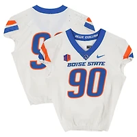 Boise State Broncos Team-Issued #90 White Nike Jersey from the Football Program - Size 46