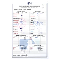 New York Yankees Game-Used Lineup Card vs. Tampa Bay Rays on July 29, 2025
