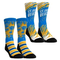 Youth Rock Em Socks  St. Louis Blues Ice Breaker Two-Pack Crew Set