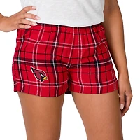 Women's Concepts Sport Red/Black Arizona Cardinals Ultimate Flannel Shorts