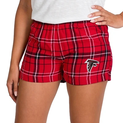 Women's Concepts Sport Red/Black Atlanta Falcons Ultimate Flannel Shorts