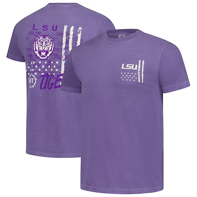 Men's  Purple LSU Tigers Comfort Colors OHT Camo Overlay T-Shirt