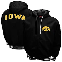 Men's Franchise Club Black Iowa Hawkeyes Grind Full-Zip Hoodie Jacket