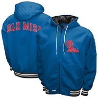 Men's Franchise Club Powder Blue Ole Miss Rebels Grind Full-Zip Hoodie Jacket