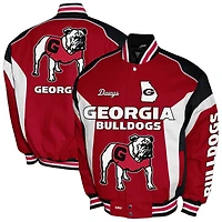 Men's Franchise Club Red Georgia Bulldogs Driven Full-Zip Twill Jacket
