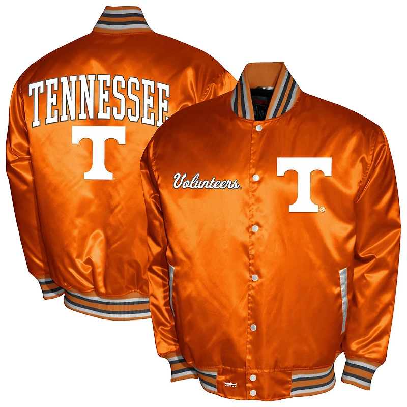 Men's Franchise Club Tennessee Orange Volunteers Satin Full-Snap Jacket