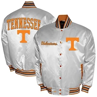 Men's Franchise Club White Tennessee Volunteers Satin Full-Snap Jacket