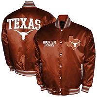Men's Franchise Club Texas Orange Longhorns Satin Full-Snap Jacket