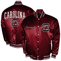Men's Franchise Club Garnet South Carolina Gamecocks Satin Full-Snap Jacket