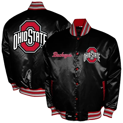 Men's Franchise Club Ohio State Buckeyes Satin Full-Snap Jacket