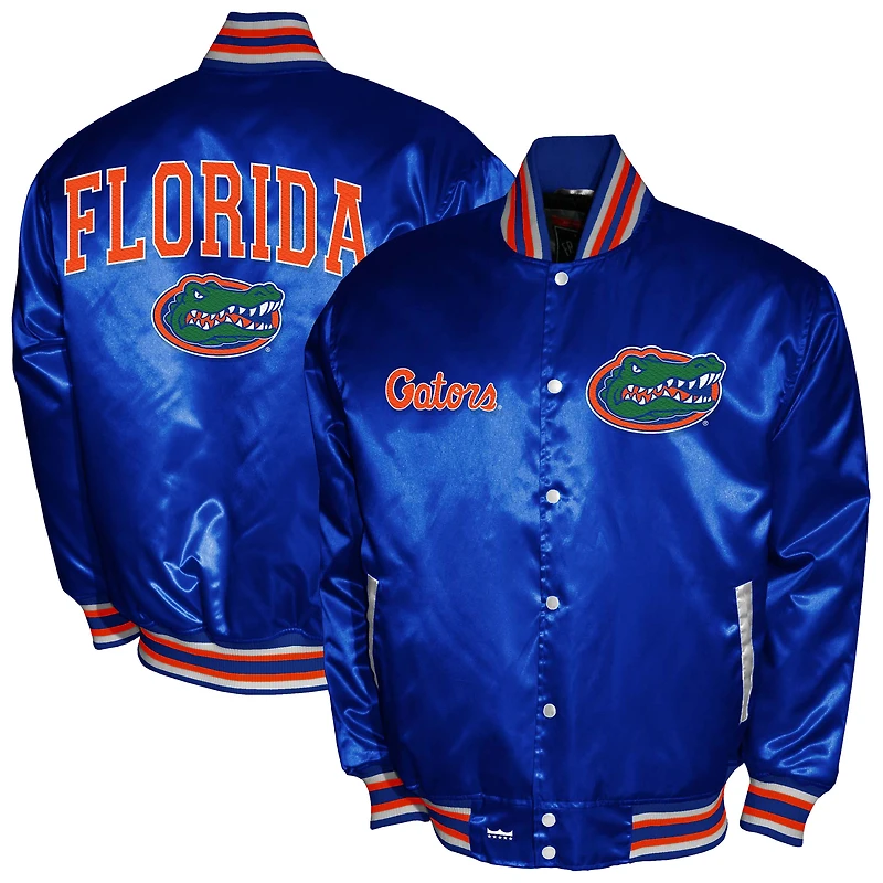 Men's Franchise Club Royal Florida Gators Satin Full-Snap Jacket