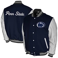 Men's Franchise Club Navy Penn State Nittany Lions Full-Snap Letterman Jacket