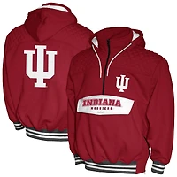 Men's Franchise Club Crimson Indiana Hoosiers Half-Zip Hoodie Anorak