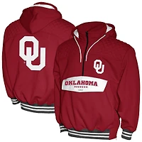 Men's Franchise Club Crimson Oklahoma Sooners Half-Zip Hoodie Anorak