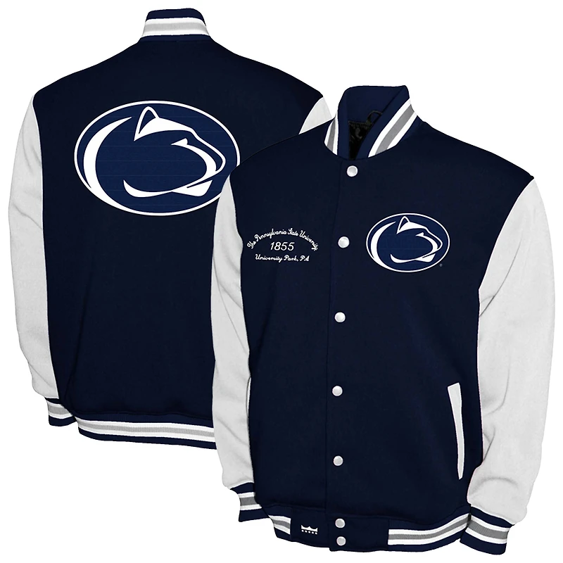 Men's Franchise Club Navy Penn State Nittany Lions Fleece Varsity Full-Snap Jacket