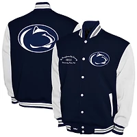 Men's Franchise Club Navy Penn State Nittany Lions Fleece Varsity Full-Snap Jacket