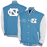 Men's Franchise Club Carolina Blue North Carolina Tar Heels Fleece Varsity Full-Snap Jacket