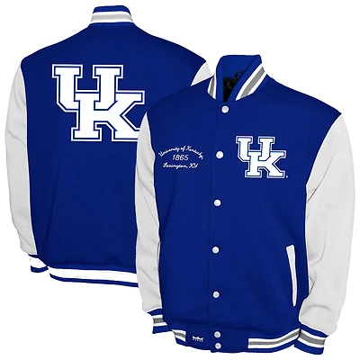 Men's Franchise Club Royal Kentucky Wildcats Fleece Varsity Full-Snap Jacket