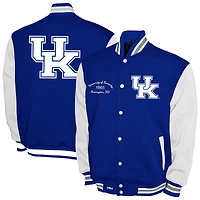 Men's Franchise Club Royal Kentucky Wildcats Fleece Varsity Full-Snap Jacket