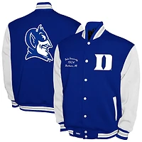 Men's Franchise Club Royal Duke Blue Devils Fleece Varsity Full-Snap Jacket