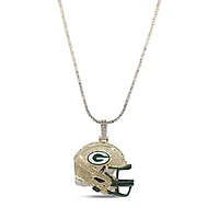 The GLD Shop Green Bay Packers 18K Yellow Gold Logo Pendant & 20" Tennis Chain