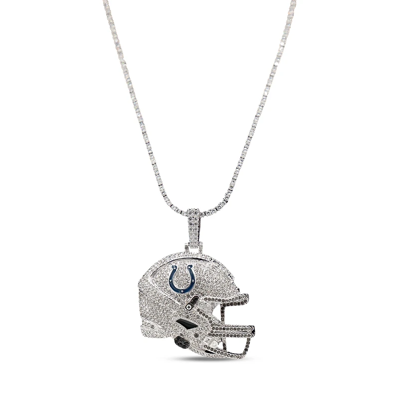 GLD Indianapolis Colts 14K White Gold Logo Pendant & 20" Tennis Chain