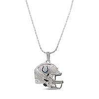 GLD Indianapolis Colts 14K White Gold Logo Pendant & 20" Tennis Chain