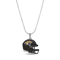 The GLD Shop Jacksonville Jaguars 14K White Gold Logo Pendant & 20" Tennis Chain