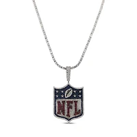 The GLD Shop NFL Multi-Team 14K White Gold Logo Pendant & 20" Tennis Chain