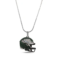 GLD Philadelphia Eagles 14K White Gold Logo Pendant & 20" Tennis Chain