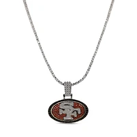 The GLD Shop San Francisco 49ers 14K White Gold Logo Pendant & 20" Tennis Chain